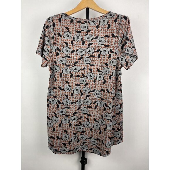 Lularoe Gray Disney Minnie Mouse All Over Print Short Sleeve Swing T-Shirt Sz S - Picture 5 of 5